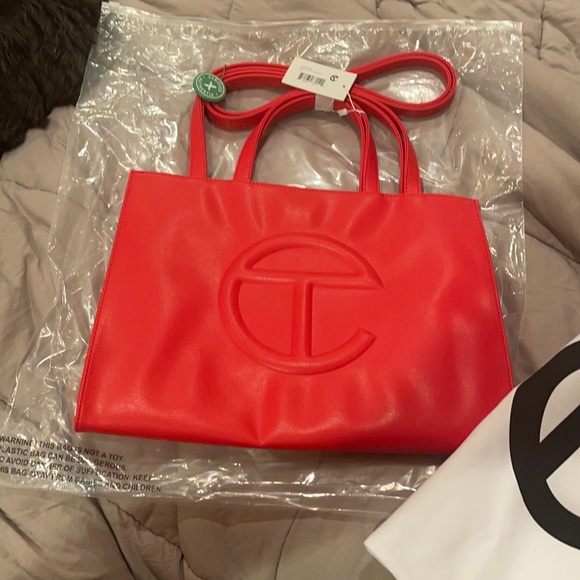 Telfar Handbags - Telfar Medium red shopping bag